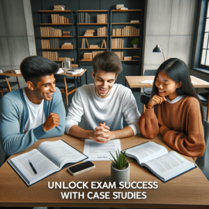 Student solving a professional case study for CA, CMA, and CS exams