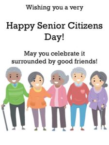 Elderly people participating in a community event celebrating World Senior Citizen Day in India