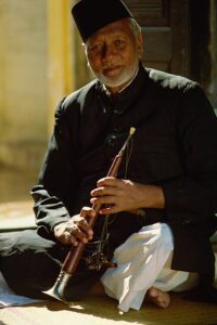 Ustad Bismillah Khan performing with his shehnai