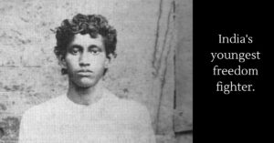 Khudiram Bose walking with a smile towards the gallows in 1908