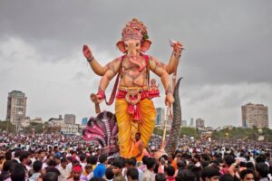 Welcoming Lord Ganesha with open arms and devotion. His arrival marks new beginnings and blessings for all. Happy Ganesh Chaturthi!